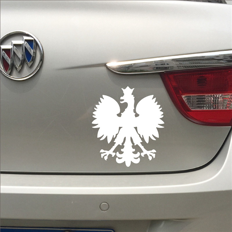 Poland Eagle Vinyl Sticker Car Decoration , Polski Orzel Vinyl Decal For Car Window Body Decorate