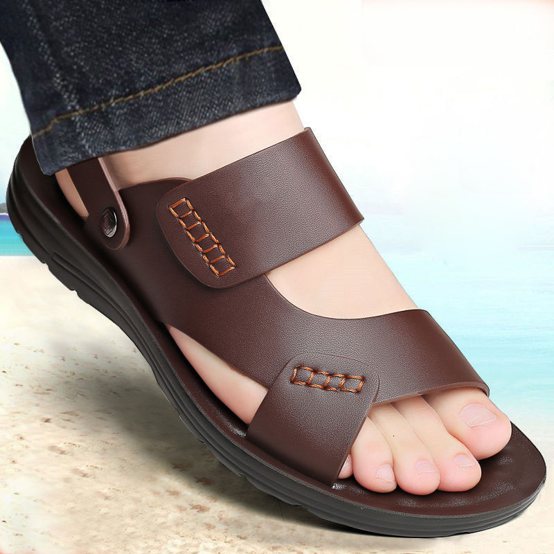 Slippers Summer Sandals Men Leather Classic Roman Open-toed Slipper Outdoor Beach Rubber Shoes Flip Flop Water Drop I7TH, Brown
Slippers Summer Sandals Men Leather Classic Roman Open-toed Slipper Outdoor Beach Rubber Shoes Flip Flop Water Drop I7TH, Brown