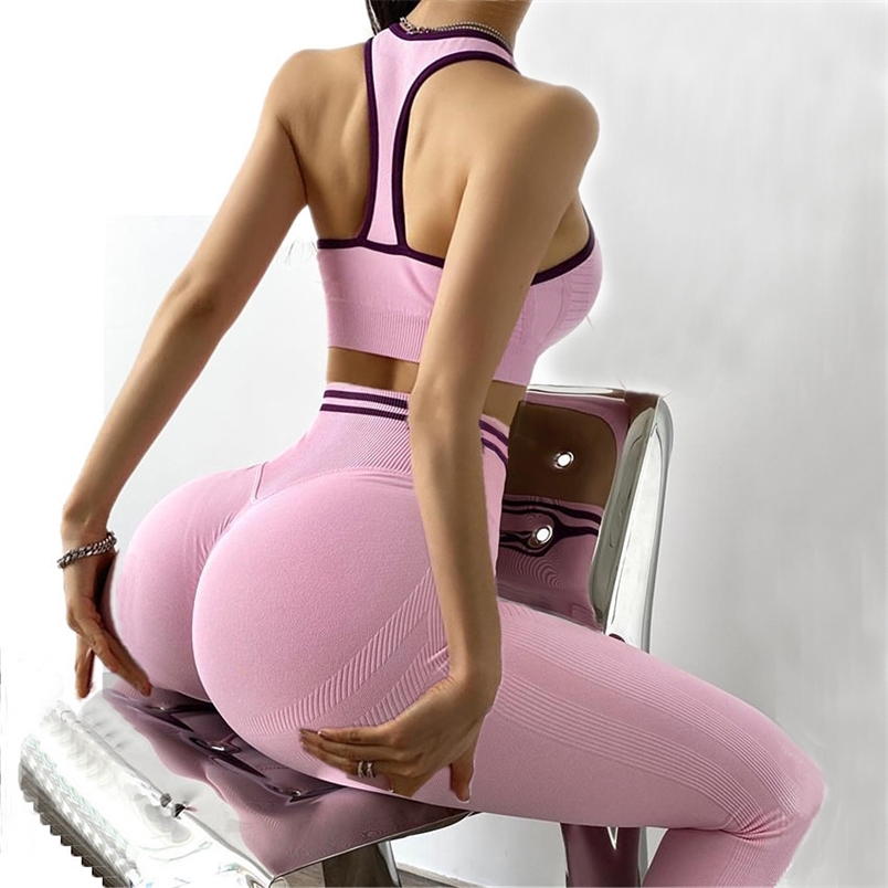 Ombre Seamless 2 Piece Set Women Suit Gym Workout Clothes Sport Bra Fitness Crop Top And Scrunch Butt Leggings Yoga 210909, Pink bra st set
Ombre Seamless 2 Piece Set Women Suit Gym Workout Clothes Sport Bra Fitness Crop Top And Scrunch Butt Leggings Yoga 210909, Pink bra st set