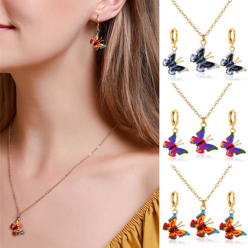 Earrings & Necklace Fashion Butterfly Pendant Jewelry Set For Women Girls High Quality Animal Charms Choker Earring Party Gifts, Silver
Earrings & Necklace Fashion Butterfly Pendant Jewelry Set For Women Girls High Quality Animal Charms Choker Earring Party Gifts, Silver