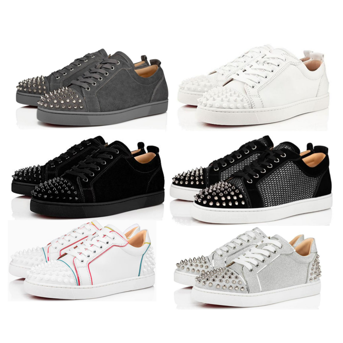 New Red bottoms men women shoes studded spikes loafers Designer sneakers suede leather flats mens trainers jogging walking shoe With box, Black
New Red bottoms men women shoes studded spikes loafers Designer sneakers suede leather flats mens trainers jogging walking shoe With box, Black