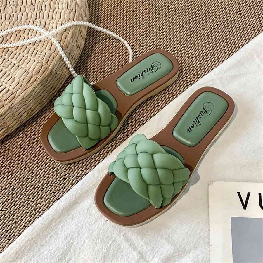 2021 New Summer Indoor Woven Slippers Women Closed Toe Sandals Female Outdoor Beach Casual Square Heel Flat Flip Flop, 2-yellow
2021 New Summer Indoor Woven Slippers Women Closed Toe Sandals Female Outdoor Beach Casual Square Heel Flat Flip Flop, 2-yellow