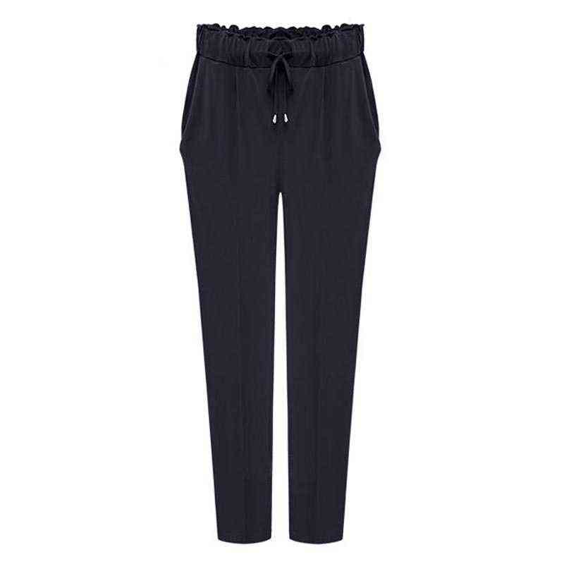 Women Harem Pants Plus size 6XL Elastic Waist Leisure Ankle Length Solid Color Trousers Kpop Female 3 Sale 211115