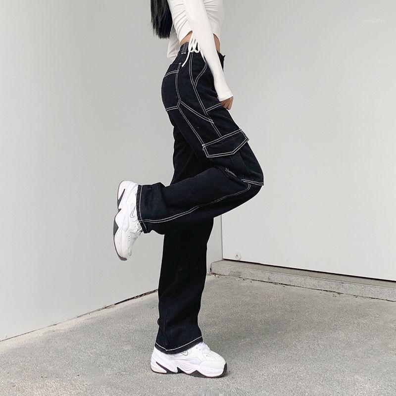 Women' Jeans Women Baggy Black Elegant Wide Leg Cargo Denim Pants Girl Straight Casual Loose High Waist For Femme Trousers Boyfriend
Women' Jeans Women Baggy Black Elegant Wide Leg Cargo Denim Pants Girl Straight Casual Loose High Waist For Femme Trousers Boyfriend