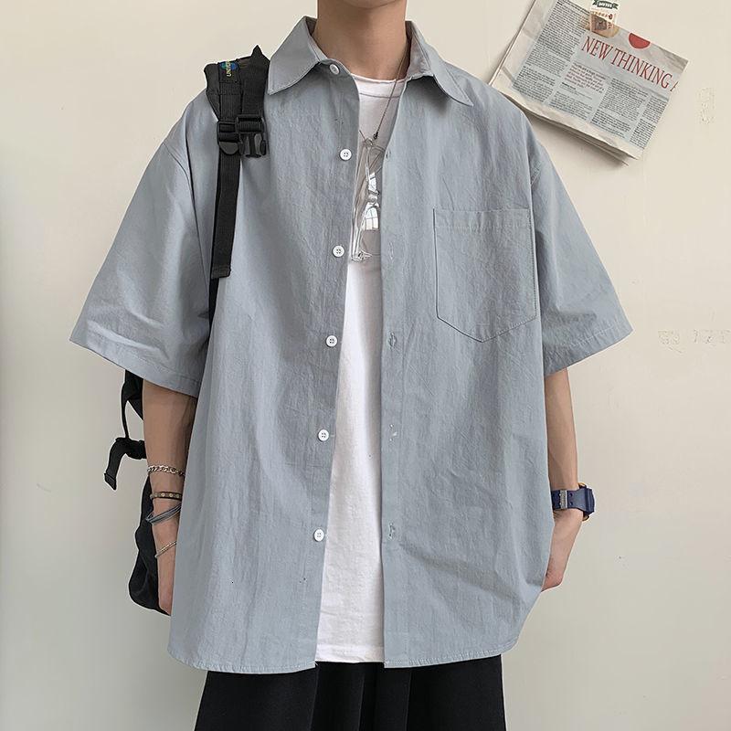 Men's Casual Shirts Short Sleeve Solid Color Loose Art Coat Student Youth Trendy 2021 Blouse Korean Package Mail Breathable, Black
Men's Casual Shirts Short Sleeve Solid Color Loose Art Coat Student Youth Trendy 2021 Blouse Korean Package Mail Breathable, Black
