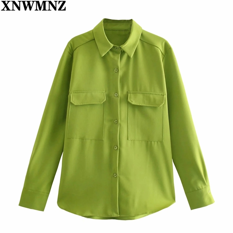 Women Fashion Green Pockets Oversized Verticality Shirts Vintage Long Sleeve Asymmetric Loose Female Blouses Chic Tops 210520, White
Women Fashion Green Pockets Oversized Verticality Shirts Vintage Long Sleeve Asymmetric Loose Female Blouses Chic Tops 210520, White