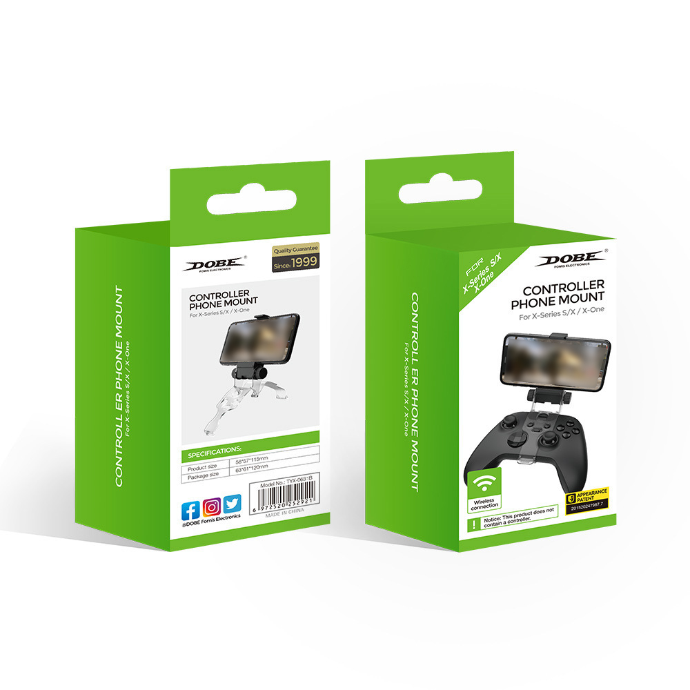 TYX-0631B Gamepad Mobile Phone Holder Controller Bracket for Xbox One S X Series Game Controller Clip Adjustable Bracket