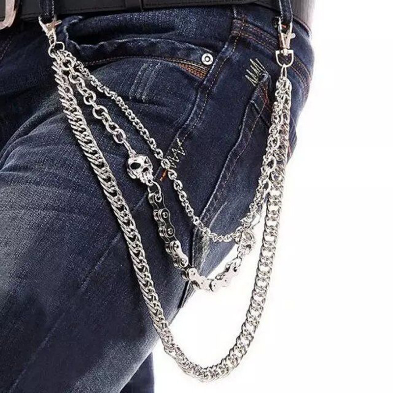 Layer Waist Punk Wallet Chain Silver Men's Keychains Skull Biker Link Hook Trousers Pant Belt Chain Fashion Jewelry For Boys C3, Slivery;golden
Layer Waist Punk Wallet Chain Silver Men's Keychains Skull Biker Link Hook Trousers Pant Belt Chain Fashion Jewelry For Boys C3, Slivery;golden