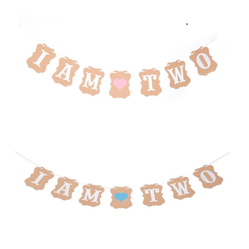 Party Decoration 1 Set Boy Girl I Am Two Kraft Paper Banner 2 Years Birthday 2nd Decorations Second Bunting Garland Pink Blue
Party Decoration 1 Set Boy Girl I Am Two Kraft Paper Banner 2 Years Birthday 2nd Decorations Second Bunting Garland Pink Blue