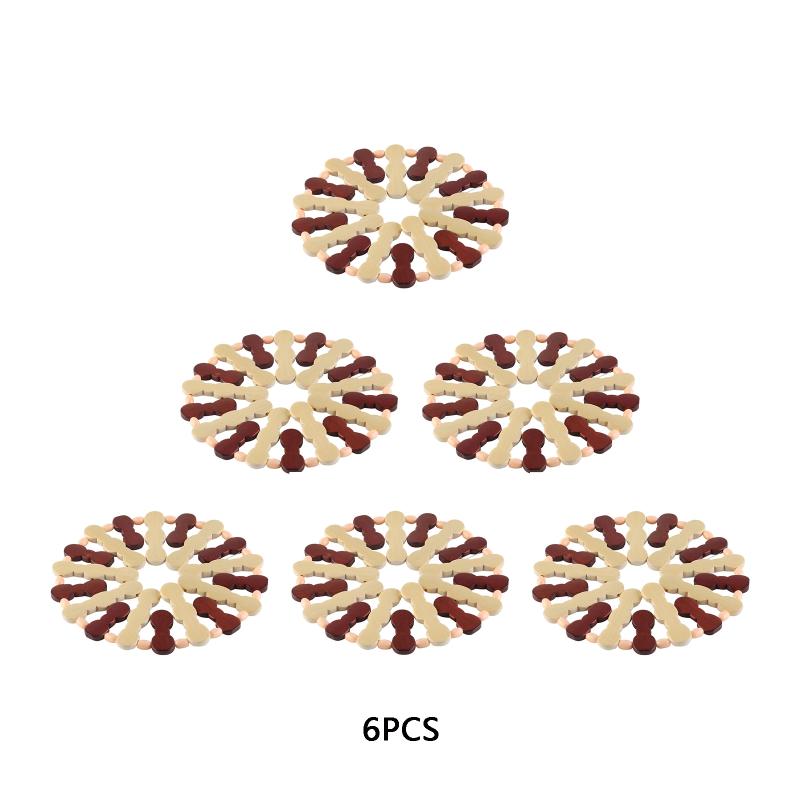 Mats & Pads 6 Pcs Set Household Bamboo Insulation Pad Heat Resistant Dining Table Cushion Coasters Plate Mat Placemats
Mats & Pads 6 Pcs Set Household Bamboo Insulation Pad Heat Resistant Dining Table Cushion Coasters Plate Mat Placemats