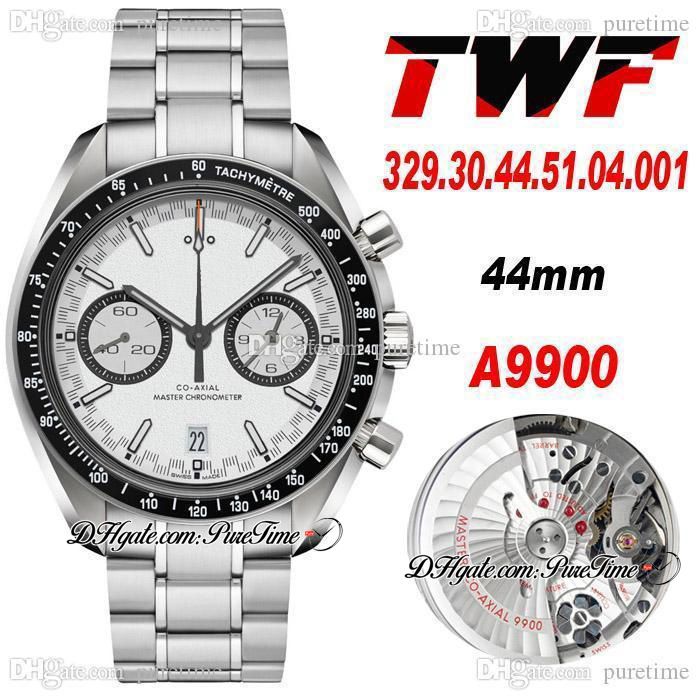 TWF Racing A9900 Automatic Chronograph Mens Watch Black Tachymeter bezel White Dial Stainless Steel Bracelet Super Edition 329.30.44.51.04.001 Puretime D4, Customized waterproof service
TWF Racing A9900 Automatic Chronograph Mens Watch Black Tachymeter bezel White Dial Stainless Steel Bracelet Super Edition 329.30.44.51.04.001 Puretime D4, Customized waterproof service
