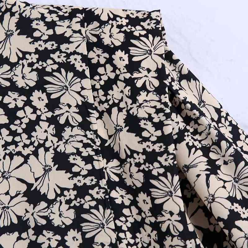 Spring Women Flower Print Cascading Ruffle Slim Mini Dress Female Long Sleeve Clothes Casual Lady Vestido D7267 210430