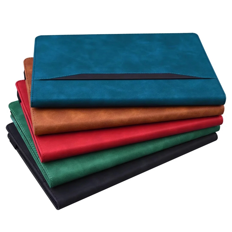 Business Leather Wallet Cases For Ipad 10.2 2022 Pro 12.9 2021 Mini 6 5 4 3 2 1 7 8 9 9.7inch 10.2 Air 10.5 10.2 11 Air4 Pro 2021 2 ID Card Slot Kicks