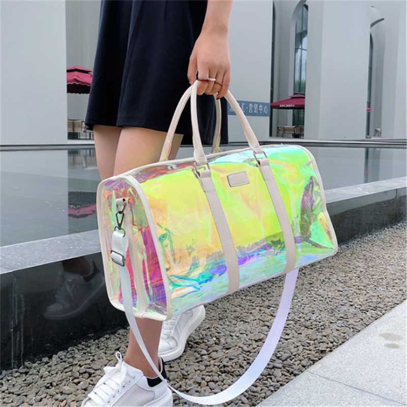 Duffel Bags Custom Large Capacity Clear Sports Gym Female Handbag Weekender Bag With Shoulder Strap PVC Transparent Duffle, White
Duffel Bags Custom Large Capacity Clear Sports Gym Female Handbag Weekender Bag With Shoulder Strap PVC Transparent Duffle, White