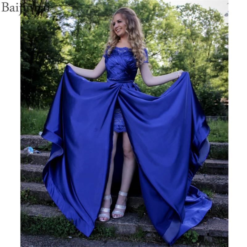 Evening Dresses Baijinbai Satin Lace Prom Gowns Scoop Short Sleeves Formal Long Party Gown Sweep Train With Detachable Skirt, Black;red
Evening Dresses Baijinbai Satin Lace Prom Gowns Scoop Short Sleeves Formal Long Party Gown Sweep Train With Detachable Skirt, Black;red