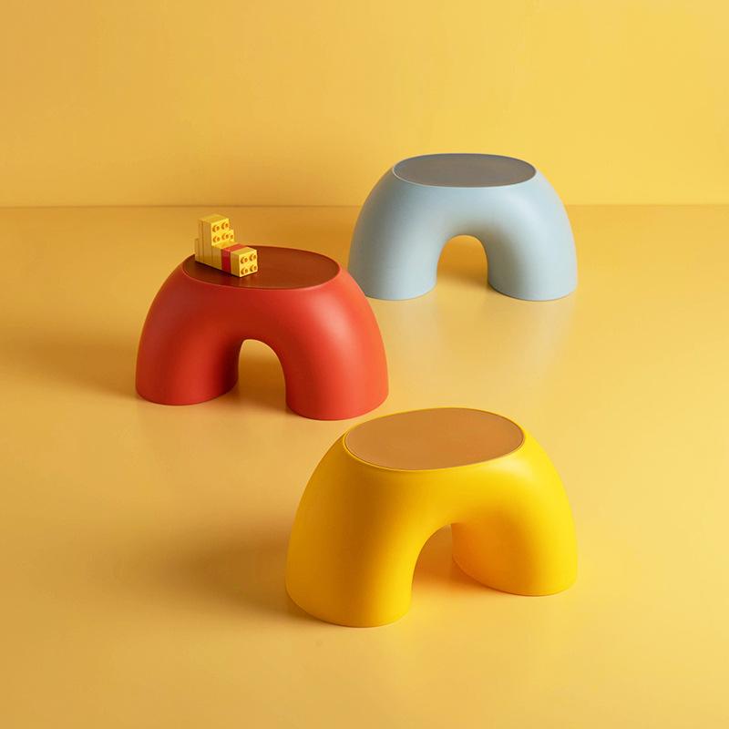 Other Home Decor Children Plastic Chair Baby Learning To Sit Washing Pedal Decorate Rainbow Short Stool Small Bench Shoe Changing