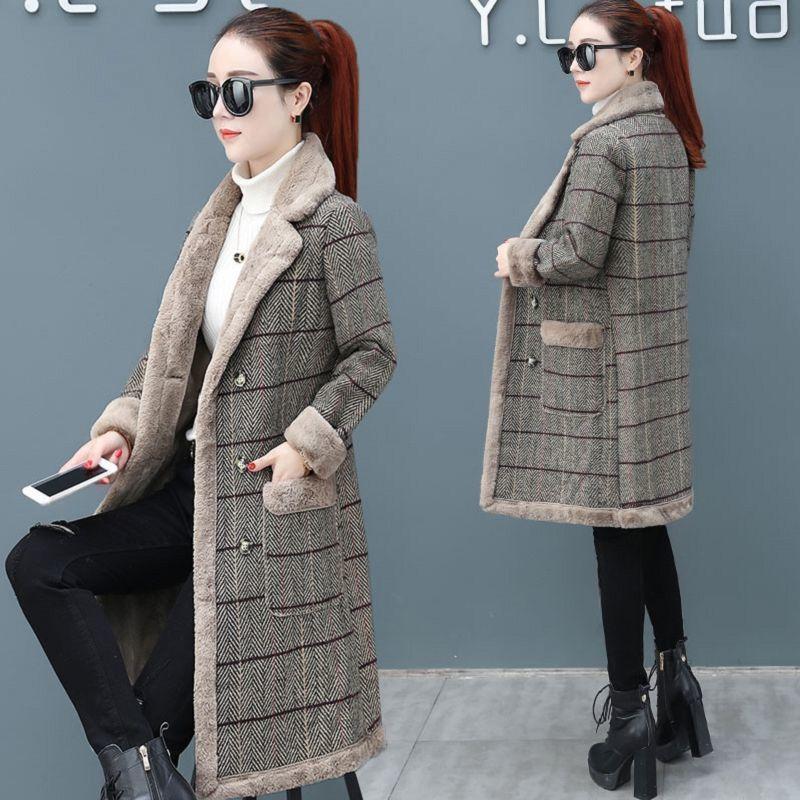 Women's Wool & Blends 2021 Plaid Jacket Fashion Artificial Fur Long Coat Autumn And Winter Loose Street Style Warm, Black
Women's Wool & Blends 2021 Plaid Jacket Fashion Artificial Fur Long Coat Autumn And Winter Loose Street Style Warm, Black