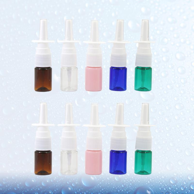 Storage Bottles & Jars 10Pcs 5ml Nasal Sprayer Refillable Empty Spray PET Bottle Makeup Liquid Subpackaging (Random Color)