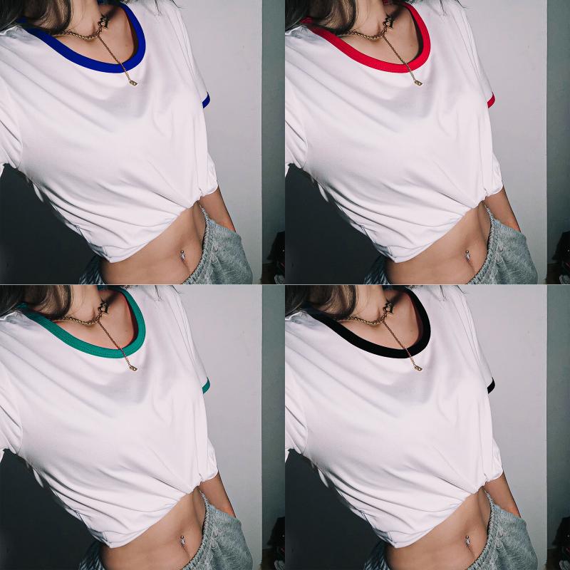 Hirigin Women Fashion Color Block T-shirt Short Sleeve Round Neck Tops For Shopping Daily Wear Women, Black
Hirigin Women Fashion Color Block T-shirt Short Sleeve Round Neck Tops For Shopping Daily Wear Women, Black