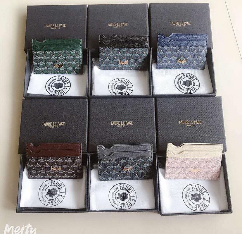 Fashion Men Women Faure Le Credit Card Holders Classic Mens Mini Bank Card Holder Small Wallet Slim Real Leather Wallets Wtih Box, Brown;gray
Fashion Men Women Faure Le Credit Card Holders Classic Mens Mini Bank Card Holder Small Wallet Slim Real Leather Wallets Wtih Box, Brown;gray