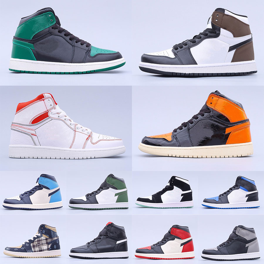 Mens 1 High OG Basketball Shoes 1s University Blue Silver Royal Toe Black Metallic Gold Mid Smoke Grey UNC Patent Men Women Sneakers Trainer
Mens 1 High OG Basketball Shoes 1s University Blue Silver Royal Toe Black Metallic Gold Mid Smoke Grey UNC Patent Men Women Sneakers Trainer
