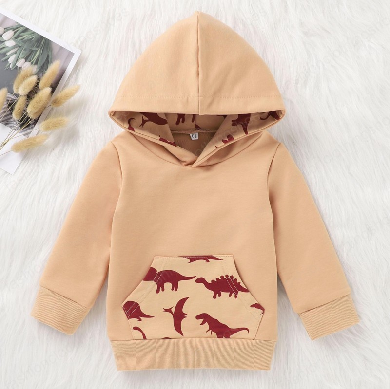 Boy Clothing Set Cute Dinosaur With Big Pocket Design Hoodies +Pants Autumn Cotton Soft Kids clothes 2 Piece sets 0-24 months