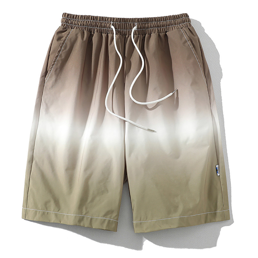 Summer Casual Men's short Three-Color Trendy Mid-Waist Straight Tether Gradient Couple Cargo Shorts B0916 210518