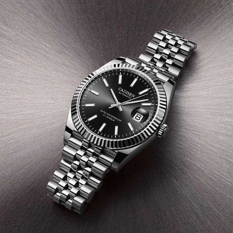 Wristwatches 2021 CADISEN Black Date Men's Mechanical Watches Top Automatic Wrist Watch Men Miyota Movement Reloj Hombre, Blue (seagull)
Wristwatches 2021 CADISEN Black Date Men's Mechanical Watches Top Automatic Wrist Watch Men Miyota Movement Reloj Hombre, Blue (seagull)