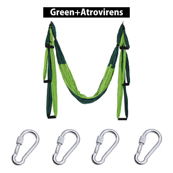6 Handles Aerial Yoga Hammock Flying Swing Anti-gravity Yoga Pilates Inversion Exercises Device Home GYM Hanging Belt 20 Colors