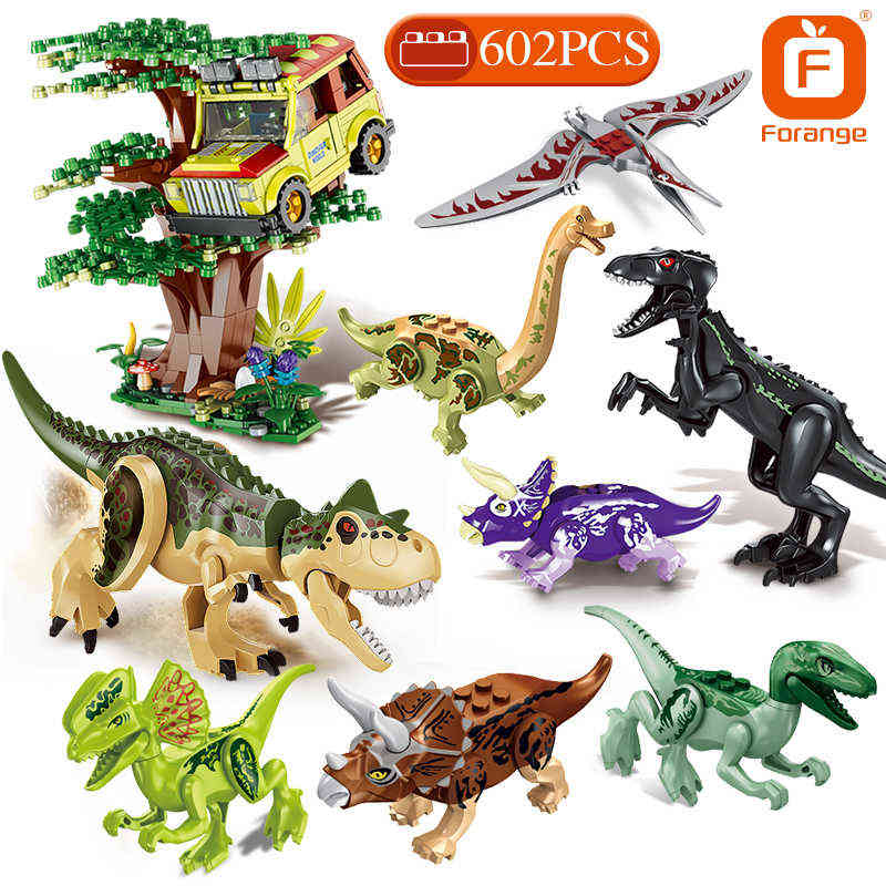 Forange Jurassic Dinosaur Park 2 Animal Building Blocks with Action Tyrannosaurus Raptor Brick Children Gift Toys Y0928
Forange Jurassic Dinosaur Park 2 Animal Building Blocks with Action Tyrannosaurus Raptor Brick Children Gift Toys Y0928