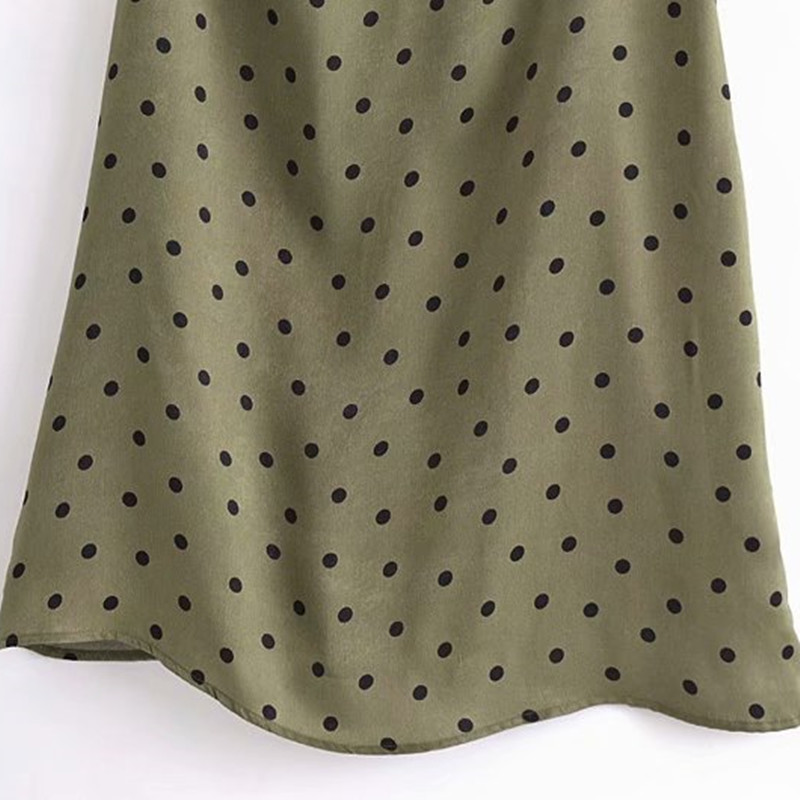 Sweet Women O Neck Backless Dress Summer Fashion Ladies A-line High Waist Elegant Female Polka Dot Underwear Style 210430