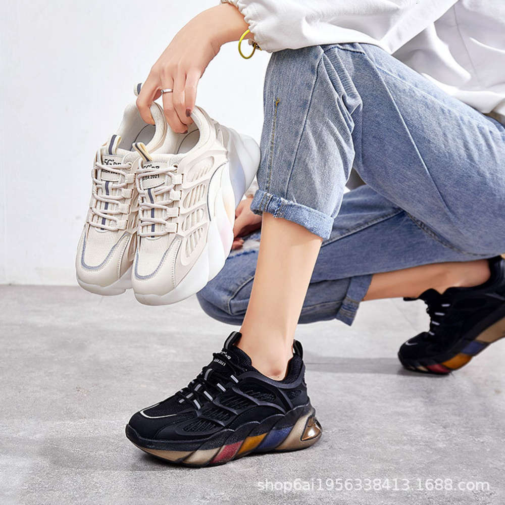 Casual shoes Fashion brand net red daddy shoes women's 2021 new spring leisure sports fashion high permeability KR95, Black
Casual shoes Fashion brand net red daddy shoes women's 2021 new spring leisure sports fashion high permeability KR95, Black