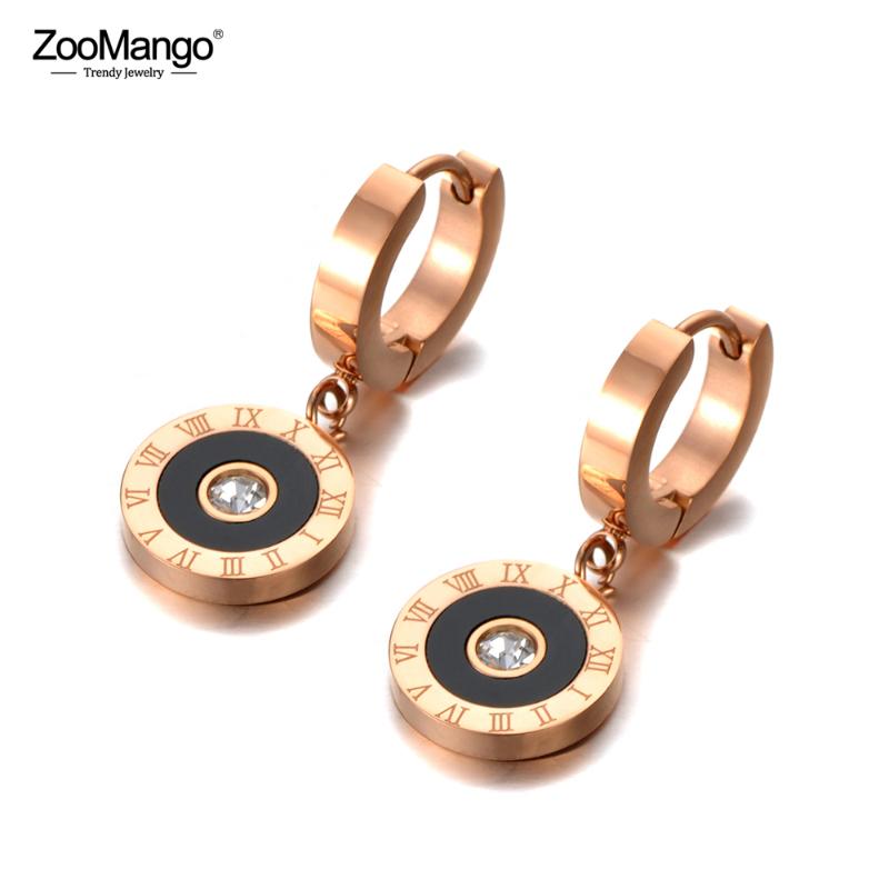 Hoop & Huggie ZooMango Vintage Stainless Steel Black Acrylic Circle Roman Numeral Wedding Earrings For Women CZ Crystl ZE20092, Golden;silver
Hoop & Huggie ZooMango Vintage Stainless Steel Black Acrylic Circle Roman Numeral Wedding Earrings For Women CZ Crystl ZE20092, Golden;silver