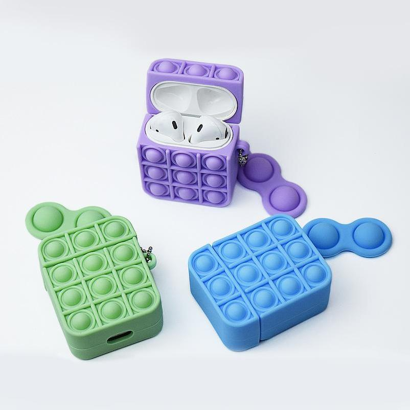 Earphone Case for AirPods 1/2 Apple Wireless Headphone Reliver Stress Toys Push it Bubble Silicone Cases AirPods Pro Protective Cover CO28
Earphone Case for AirPods 1/2 Apple Wireless Headphone Reliver Stress Toys Push it Bubble Silicone Cases AirPods Pro Protective Cover CO28