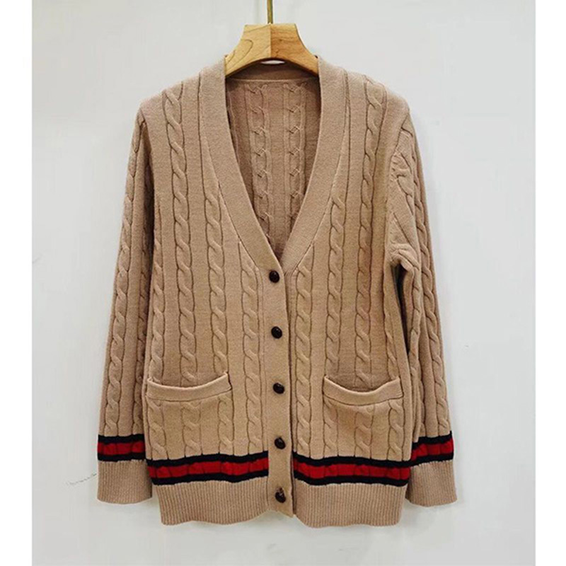 Cardigans Men Celebrity Winter Sweater Women V Neck Designer Vintage Twist Striped Knitwear Oversized Coat Jumper, Khaki
Cardigans Men Celebrity Winter Sweater Women V Neck Designer Vintage Twist Striped Knitwear Oversized Coat Jumper, Khaki