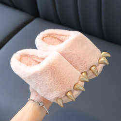 NXY Slippers China Indoor Bedroom Toy Flat Furry Animals Soft Animal Dinosaur Claws Nice Claw Cotton Cute Plush Slipper Kid 220127