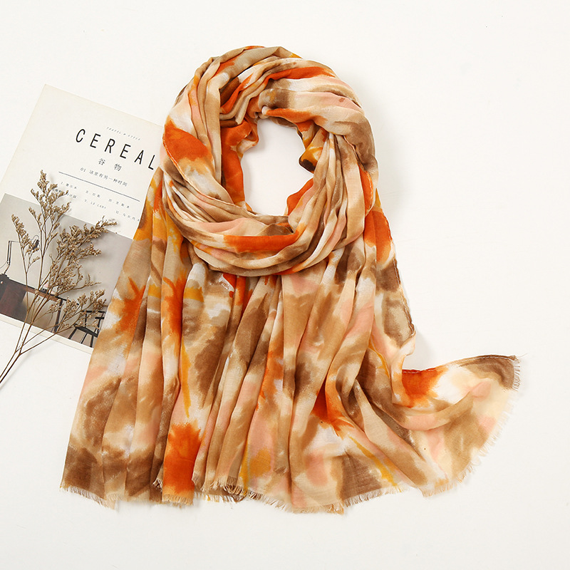 Shawls Cross-Border Arrival Autumn Winter Womens Tie-Dyed Printed Cotton and Linen Scarf New Blooming Splash-Ink Gradient Soft Travel Shawl
Shawls Cross-Border Arrival Autumn Winter Womens Tie-Dyed Printed Cotton and Linen Scarf New Blooming Splash-Ink Gradient Soft Travel Shawl