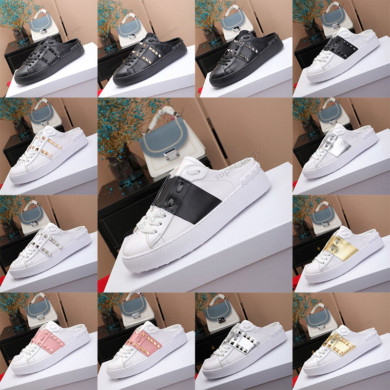 Men Rockstud Untitled Open Sneakers Women Calfskin Shoes METALLIC STRIPE Rivet Platinum-finish Studs Trainers Fashion Lace-up Luxurys Leather Casual Shoe 35-44, Box
Men Rockstud Untitled Open Sneakers Women Calfskin Shoes METALLIC STRIPE Rivet Platinum-finish Studs Trainers Fashion Lace-up Luxurys Leather Casual Shoe 35-44, Box