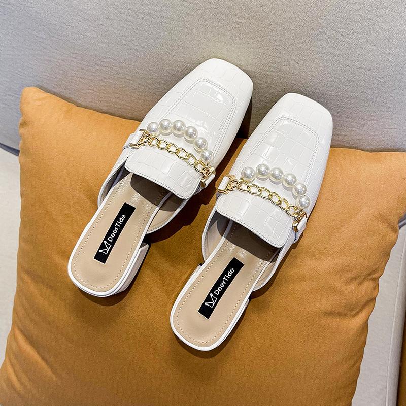 Slippers Square Heel String Bead Shoes Woman 2021 Loafers Cover Toe Med Female Mules Sexy Block PU Slides Fabric Rubber Hoof, Black
Slippers Square Heel String Bead Shoes Woman 2021 Loafers Cover Toe Med Female Mules Sexy Block PU Slides Fabric Rubber Hoof, Black
