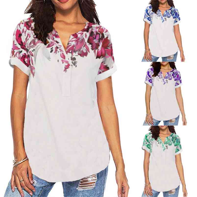 T-Shirts 90s Clothes Vintage Style V-neck Floral Print Women' Shirt Short Sleeve Summer Casual Loose Femme Tshirt Over Size 5XL 210604, Green
T-Shirts 90s Clothes Vintage Style V-neck Floral Print Women' Shirt Short Sleeve Summer Casual Loose Femme Tshirt Over Size 5XL 210604, Green