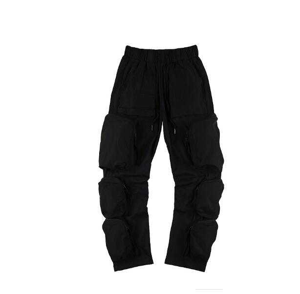 Pocket Cargo Pants Men Women Quality Joggers Drawstring Sweatpants Trousers Hip hop