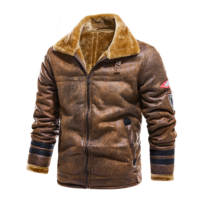 Winter Men Style Plus Velvet Men Leather Jacket Faux Fur One Loose Large Size Suede Jacket, Black
Winter Men Style Plus Velvet Men Leather Jacket Faux Fur One Loose Large Size Suede Jacket, Black