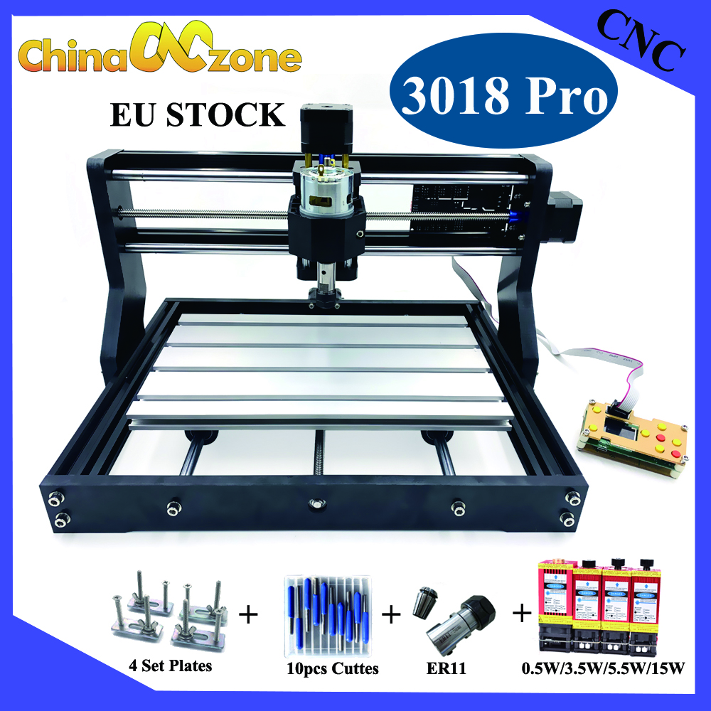 Upgrade Version CNC 3018 Pro GRBL Control DIY CNC Machine 3Axis Pcb Milling Machine Wood Router Engraver with Offline Controller EU STOCK 15W
Upgrade Version CNC 3018 Pro GRBL Control DIY CNC Machine 3Axis Pcb Milling Machine Wood Router Engraver with Offline Controller EU STOCK 15W