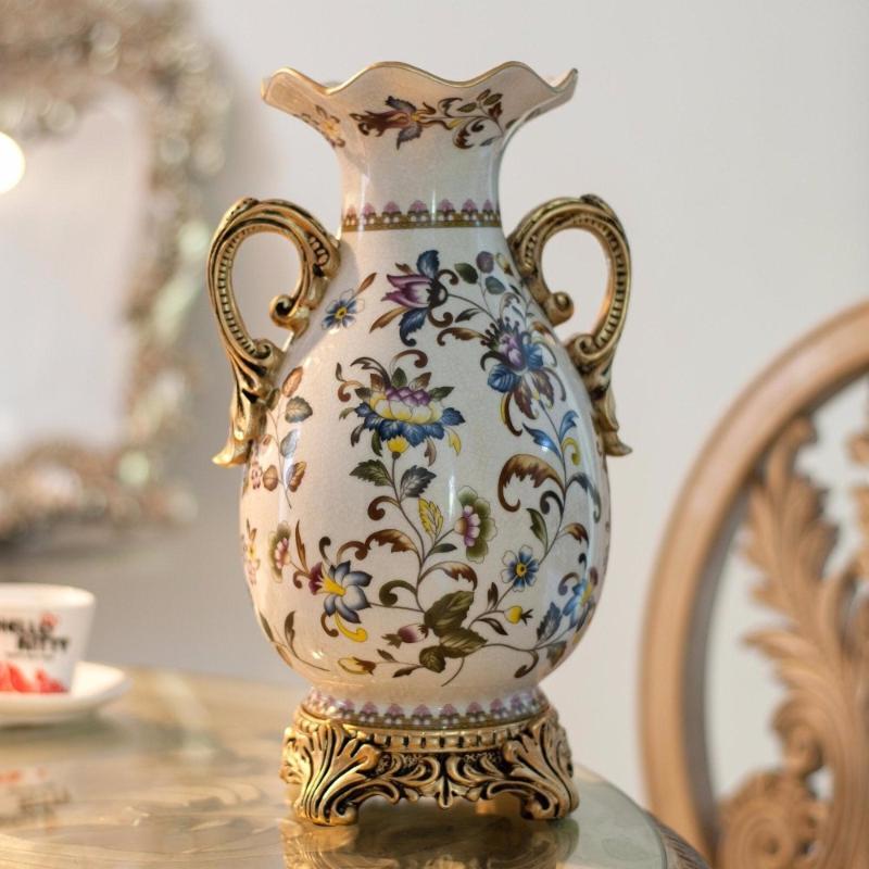 European Style Retro Porcelain Vase Ornaments Home Furnishing Decor Living Room Large Vases