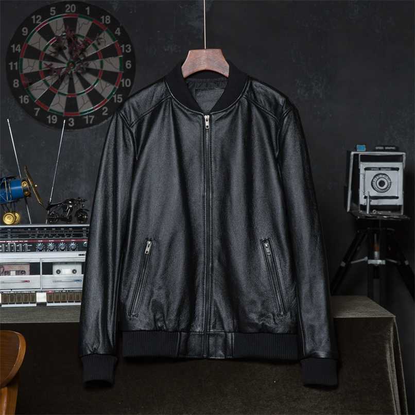 Genuine Leather Jacket Men Leather Jackets 100% Cowhide Male Coat Skin Clothing Autumn Asian Size 5XL Wholesale Drop 211111, Black cowhide
Genuine Leather Jacket Men Leather Jackets 100% Cowhide Male Coat Skin Clothing Autumn Asian Size 5XL Wholesale Drop 211111, Black cowhide