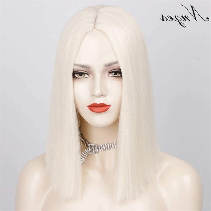 Short NNZES 14 Inch Straight Platinum Blonde Bob Wig Heat Resistant Synthetic for Black Women Middle Part Cosplay Wigs, 1b
Short NNZES 14 Inch Straight Platinum Blonde Bob Wig Heat Resistant Synthetic for Black Women Middle Part Cosplay Wigs, 1b