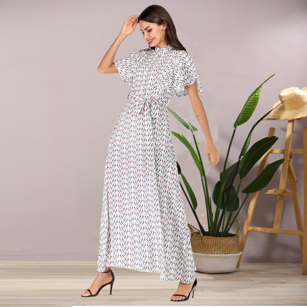 Turkey Muslim Dress Women Summer Floral Jilbab Lace-up Maxi Hijab Vestidos Islamic Clothing Moroccan Kaftan Djellaba Musulman
Turkey Muslim Dress Women Summer Floral Jilbab Lace-up Maxi Hijab Vestidos Islamic Clothing Moroccan Kaftan Djellaba Musulman