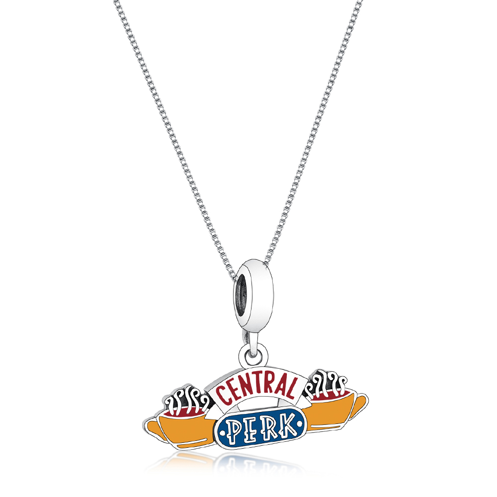 Fit Original Charm Bracelet 925 Sterling Silver Friends Pendant Central Perk Coffee Shop Bead For Making Women Retro Berloque