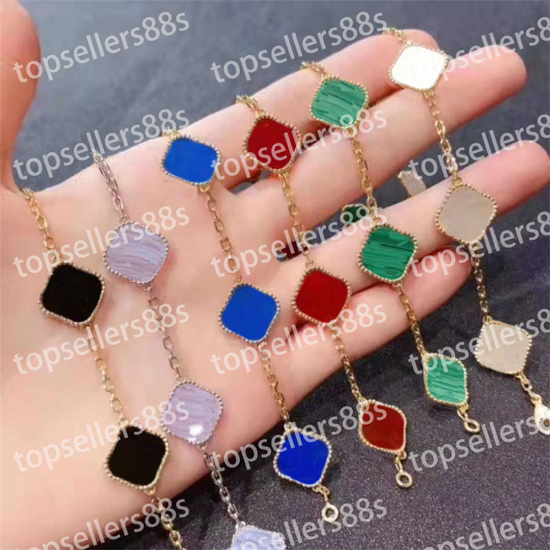 Classic Fashion goods Four Leaf Clover bracelet 18K Gold Chain 5 flowers Shell Bracelets Charm Bangle Hand jewelry 19 choices women Holiday
Classic Fashion goods Four Leaf Clover bracelet 18K Gold Chain 5 flowers Shell Bracelets Charm Bangle Hand jewelry 19 choices women Holiday
