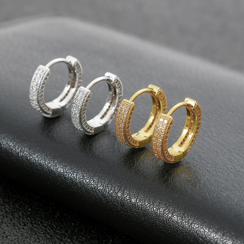 Hoop Round Cycle Earring Silver Gold Plated Men Women Hip Hop Stud Earrings Jewelry, Golden;silver
Hoop Round Cycle Earring Silver Gold Plated Men Women Hip Hop Stud Earrings Jewelry, Golden;silver
